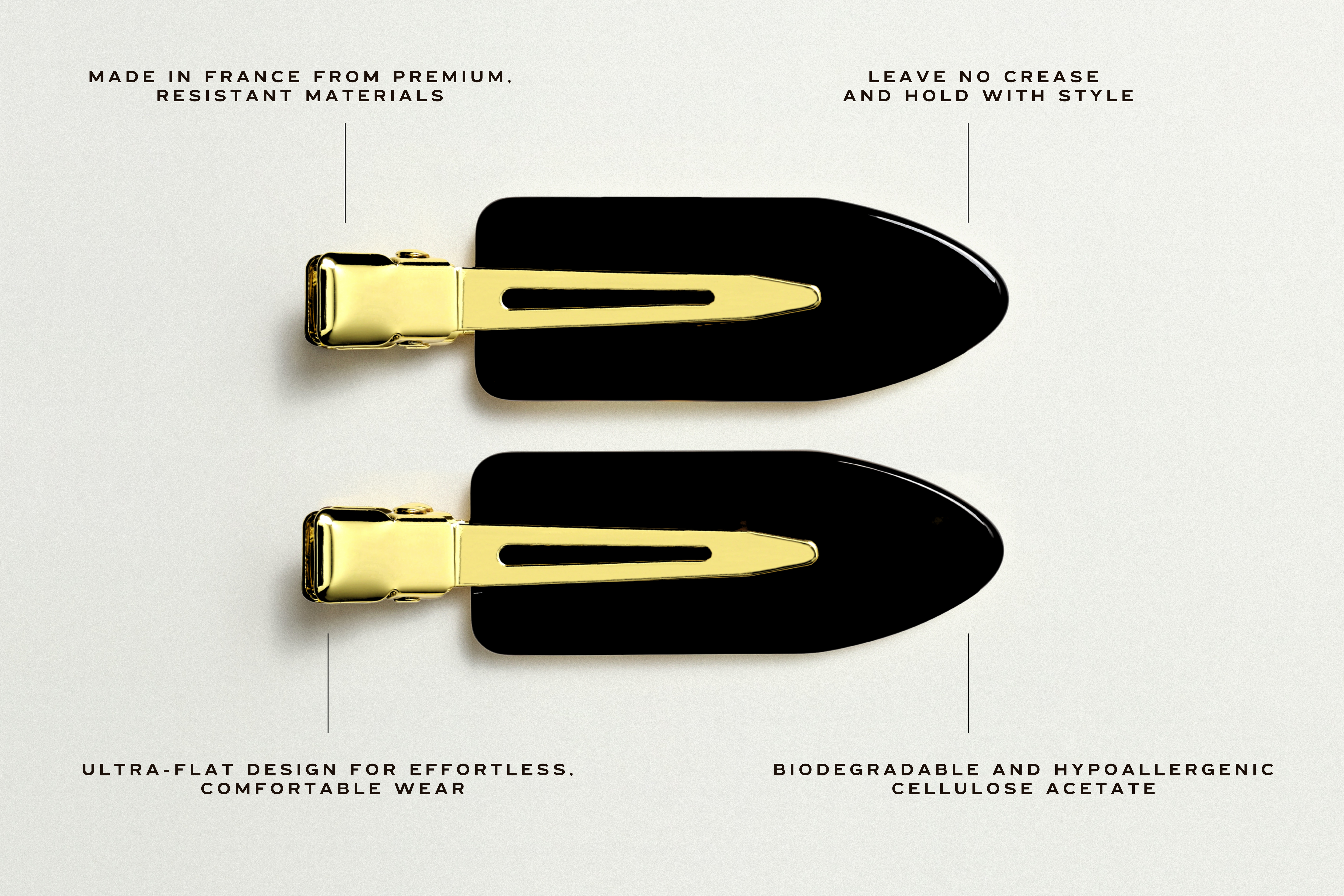 Barrettes Make-up - Noir