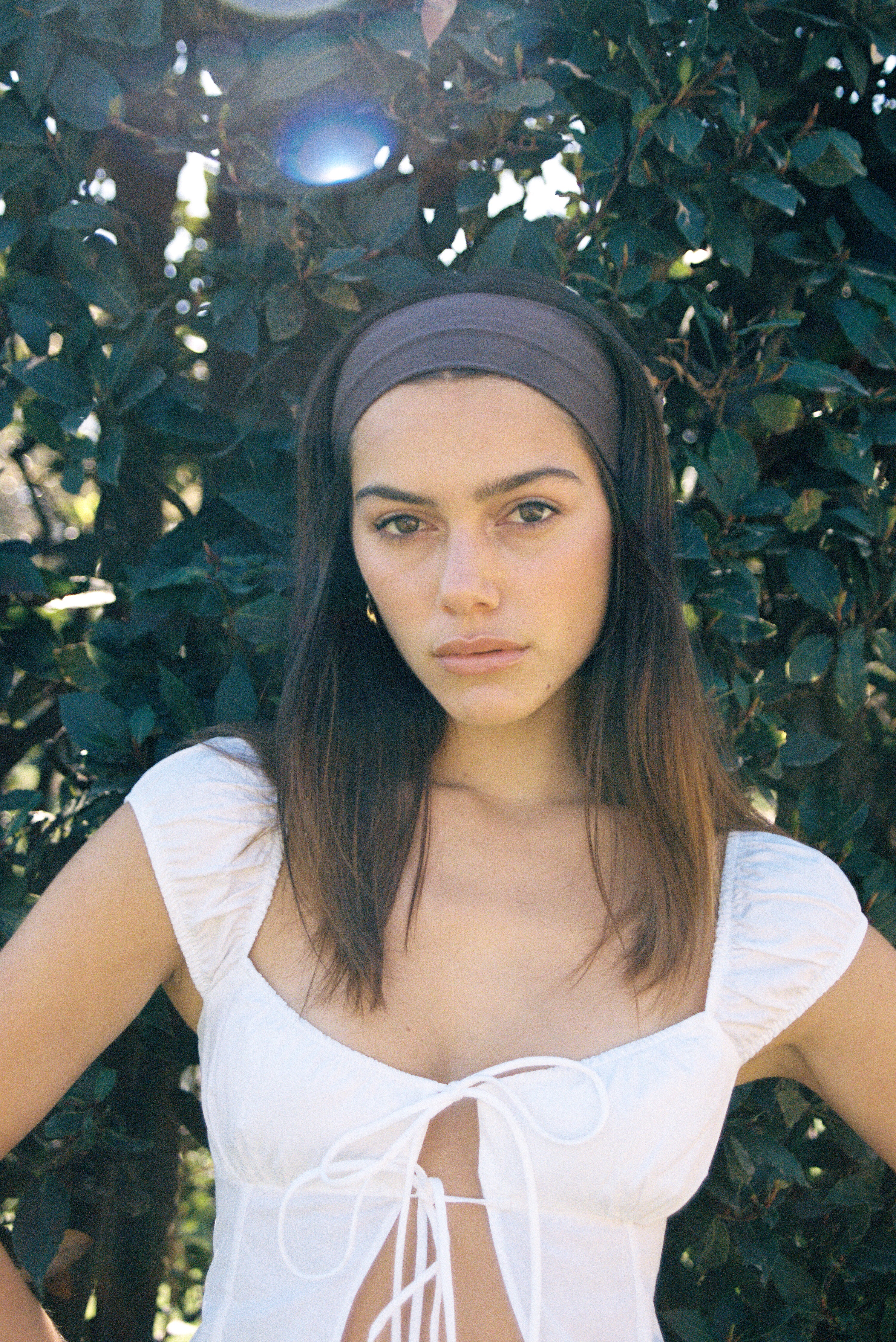 accessoire cheveux de type bandeau violet fait en france dans une matière douce