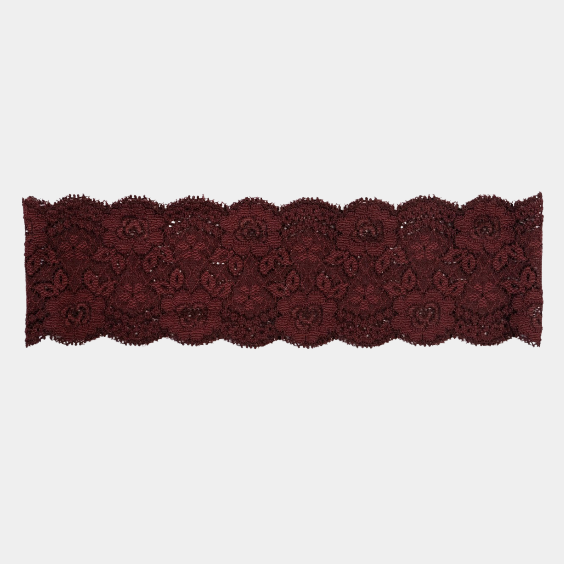 accessoire cheveux de type bandeau dentelle de calais fait en france de couleur rouge